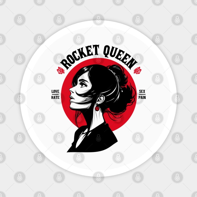 ROCKET QUEEN Magnet by artslaves
